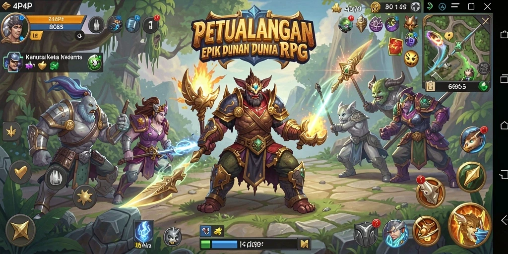 Tampilan gameplay 4P4P yang menegangkan dan penuh aksi.
