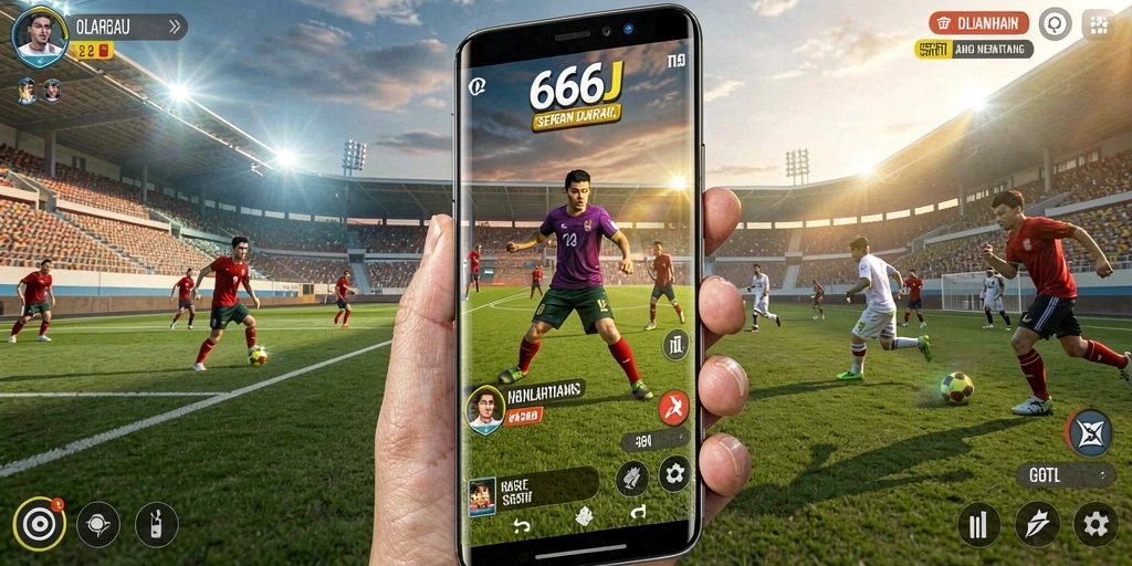Gameplay seru 666J saat bertanding olahraga.