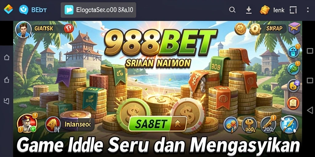 Tampilan gameplay 988BET yang menampilkan karakter dalam mode Idle.