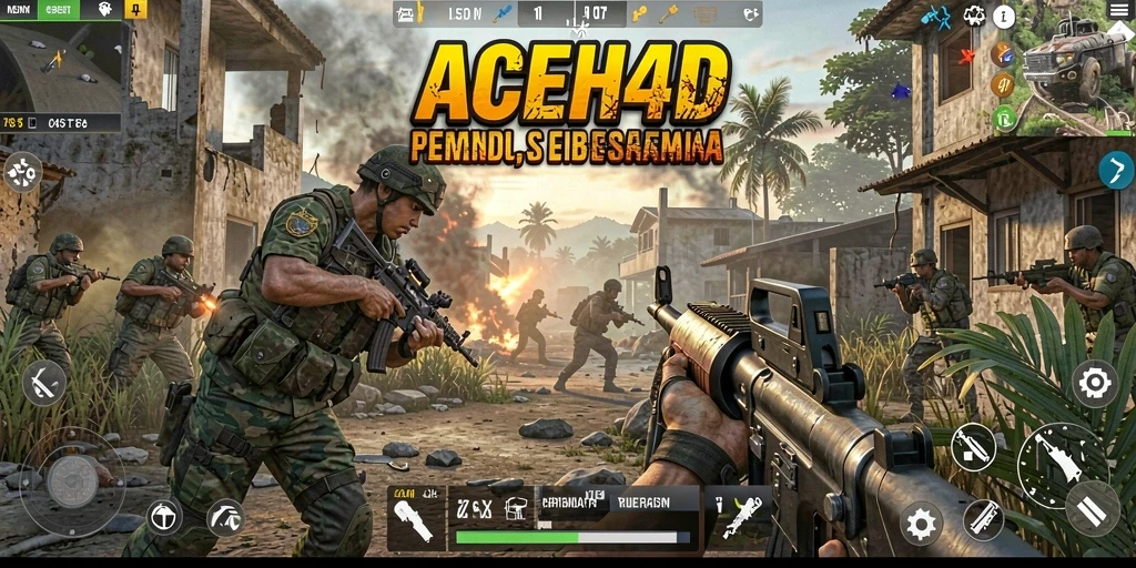 Screenshot gameplay ACEH4D yang menampilkan aksi pertempuran mendebarkan.