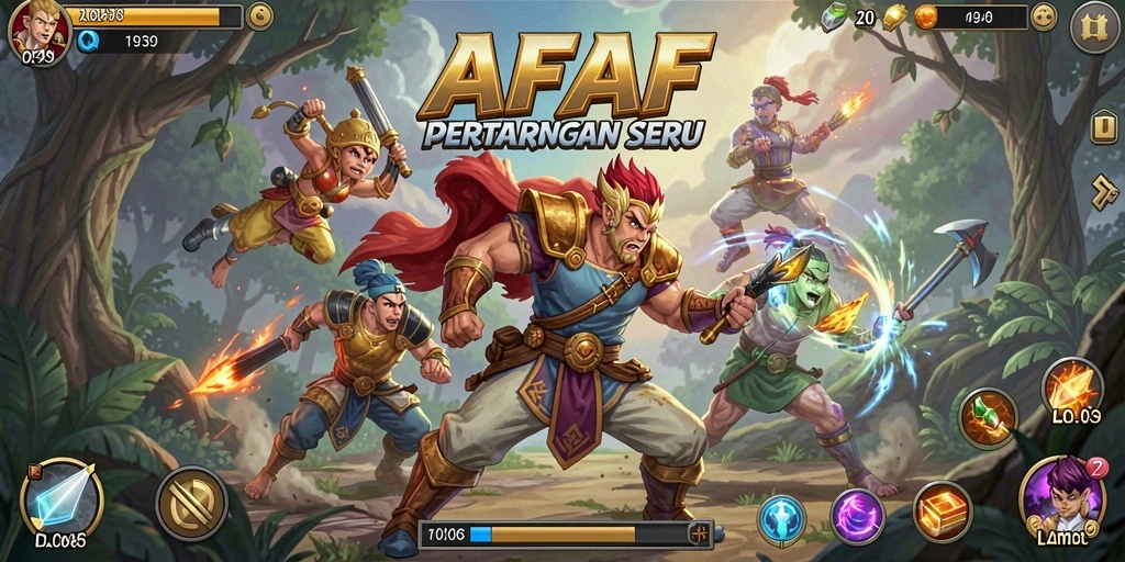 Screenshot AFAF menunjukkan aksi pertarungan yang intens dan dinamis.