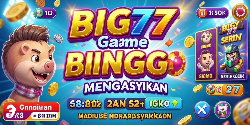 Tampilan menarik dari gameplay Bingo di BIG77.