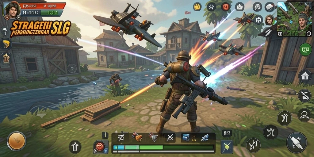 Tampilan gameplay strategis yang mendebarkan di F7F7.