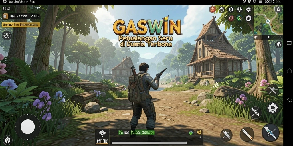 Tampilan gameplay menunjukkan petualangan seru di dunia terbuka.