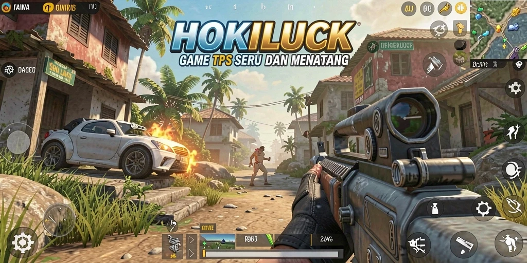 Gameplay seru HOKILUCK dalam aksi tembak-menembak.