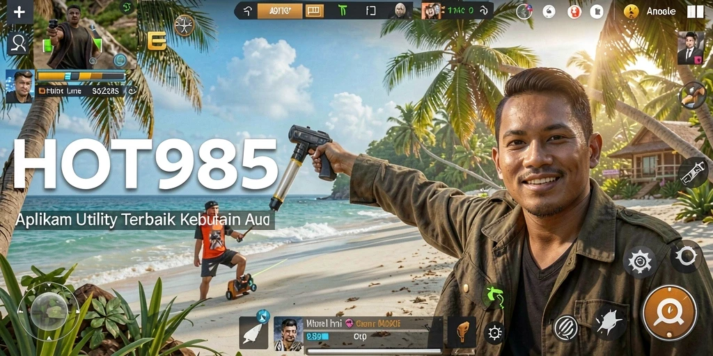 Screenshot utama HOT985 menunjukkan tampilan antarmuka aplikasi yang intuitif dan penggunaannya yang mudah.