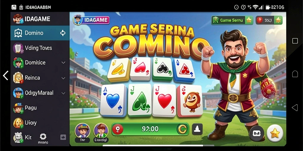 Tampilan menarik dari gameplay seru Domino di IDAGAME.
