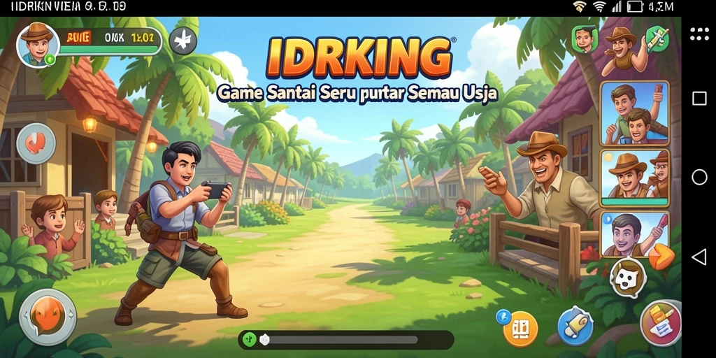 Tampilan seru dari gameplay IDRKING yang menantang dan menghibur.