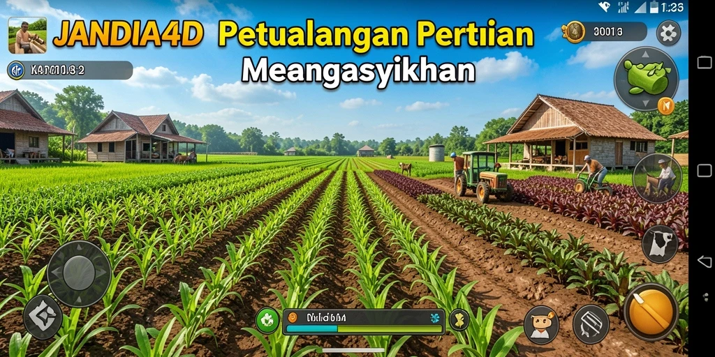 Tampilan menarik dari gameplay bertani di JANDA4D.