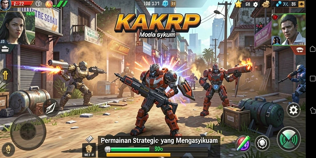 Screenshot KAKRP menunjukkan aksi pertempuran strategis yang mendebarkan.