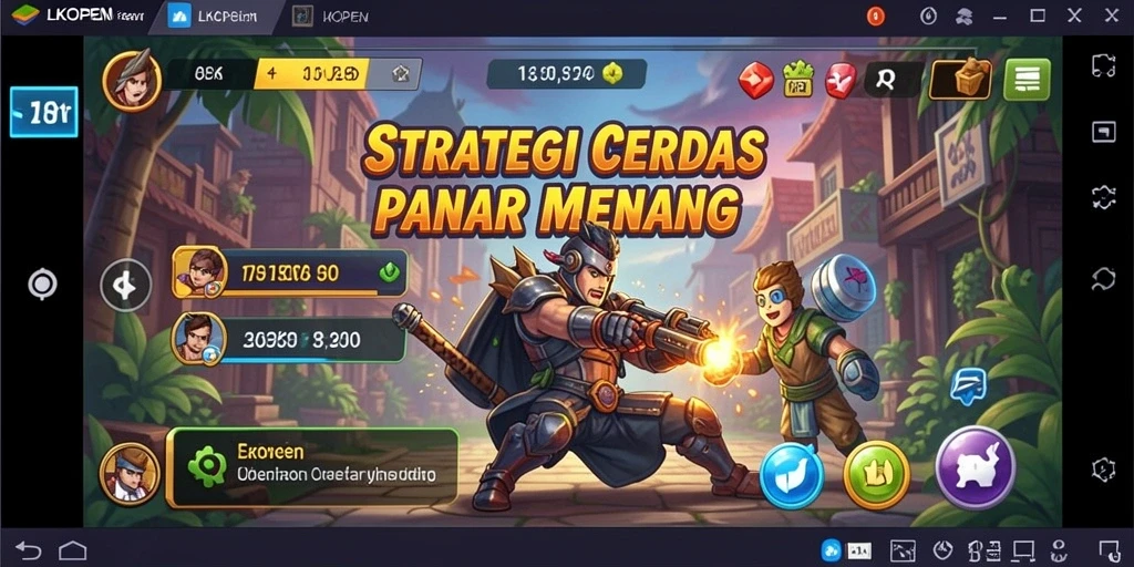 Tampilan seru gameplay LKOPEN dalam suasana pertempuran strategis.