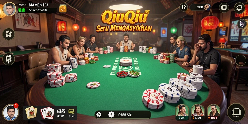 Screenshot MAMEN123 menampilkan gameplay QiuQiu yang seru.