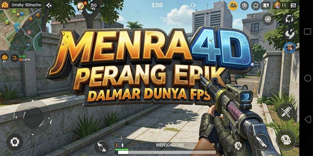 Tangkapan layar gameplay MENARA4D yang mendebarkan dalam mode FPS.