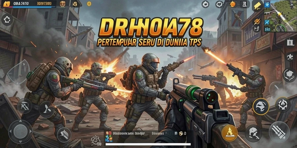 Screenshot ORA78 menampilkan aksi tembak-menembak yang mendebarkan dalam TPS.