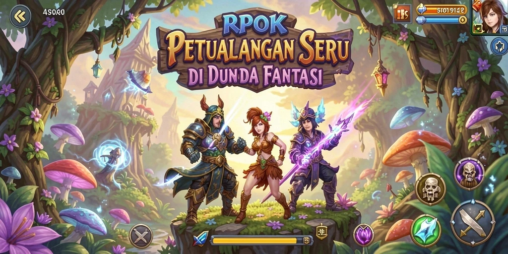 Tampilan gameplay RPOK yang menampilkan aksi petualangan yang seru.