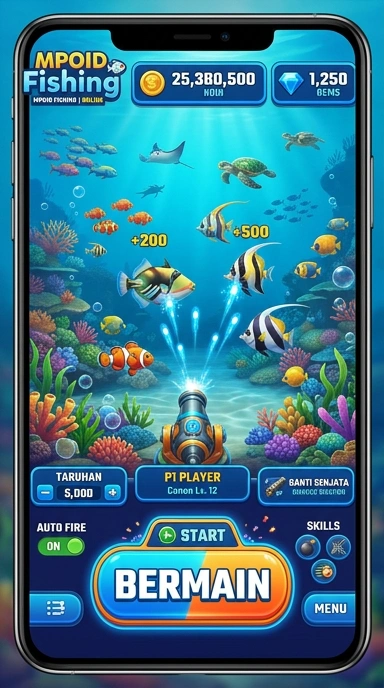 Tampilan utama aplikasi mpod yang sederhana dan menarik.